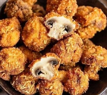 قارچ سوخاری به سبک رستوران ها