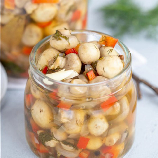 آموزش درست کردن ترشی قارچ دکمه ای